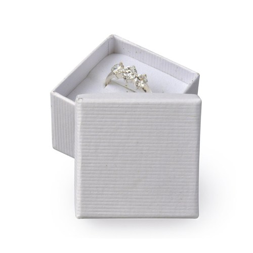 Papírová krabička na šperky bílá